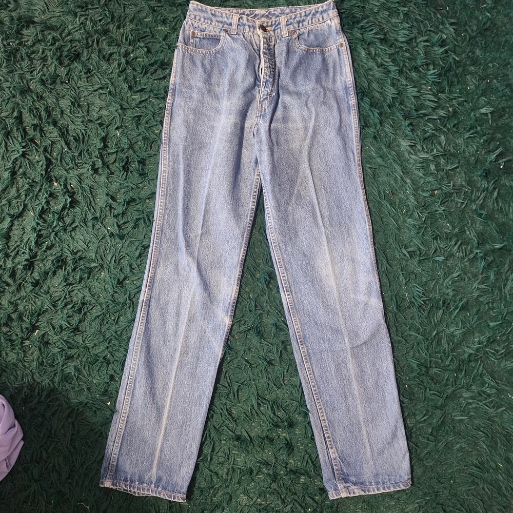 Vintage Calvin Klein High Waisted Light Wash Jeans USA Made 26x32
